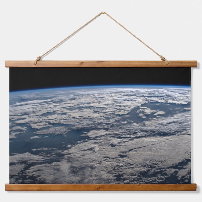The Earth's Limb Above A Cloudy Western Australia. Hanging Tapestry (Front)