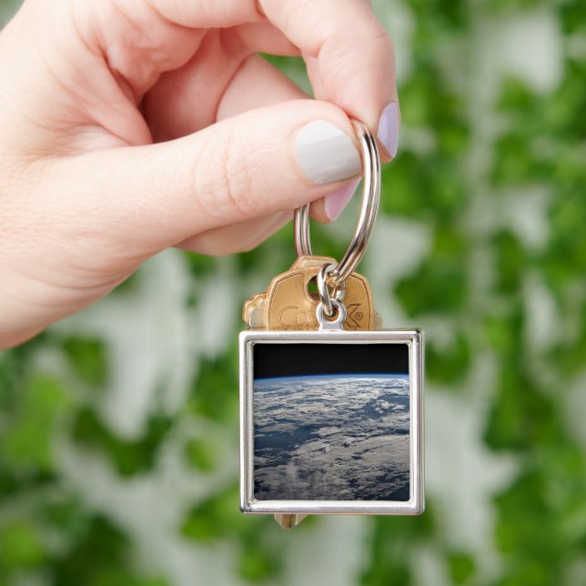 The Earth's Limb Above A Cloudy Western Australia. Keychain (Hand)