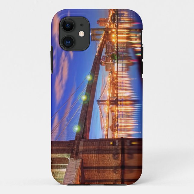 The East River, Brooklyn Bridge, Manhattan Case-Mate iPhone Case (Back)