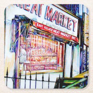 The East Village's Garden of Wisdom Square Paper Coaster