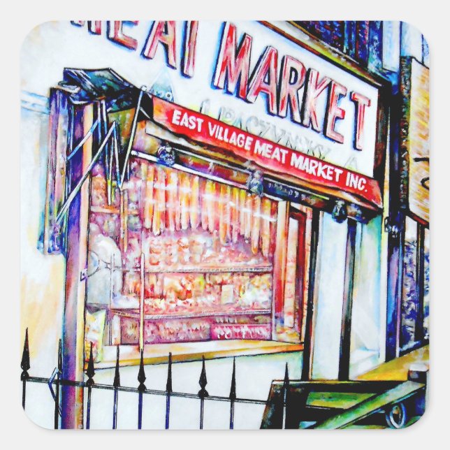 The East Village's Garden of Wisdom Square Sticker (Front)