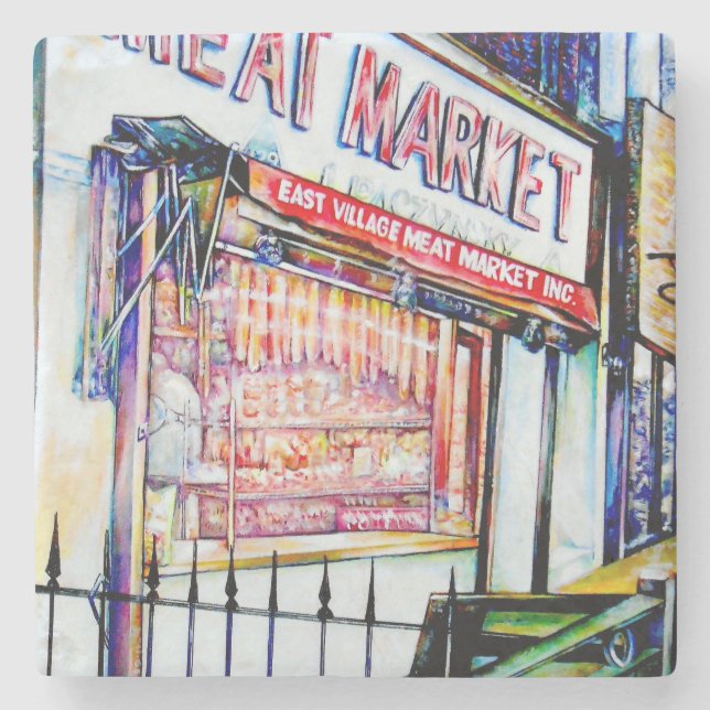 The East Village's Garden of Wisdom Stone Coaster (Front)