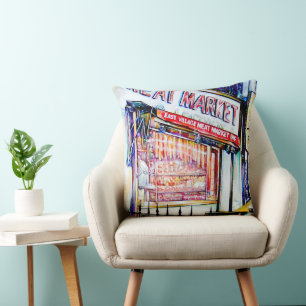 The East Village's Garden of Wisdom Throw Pillow