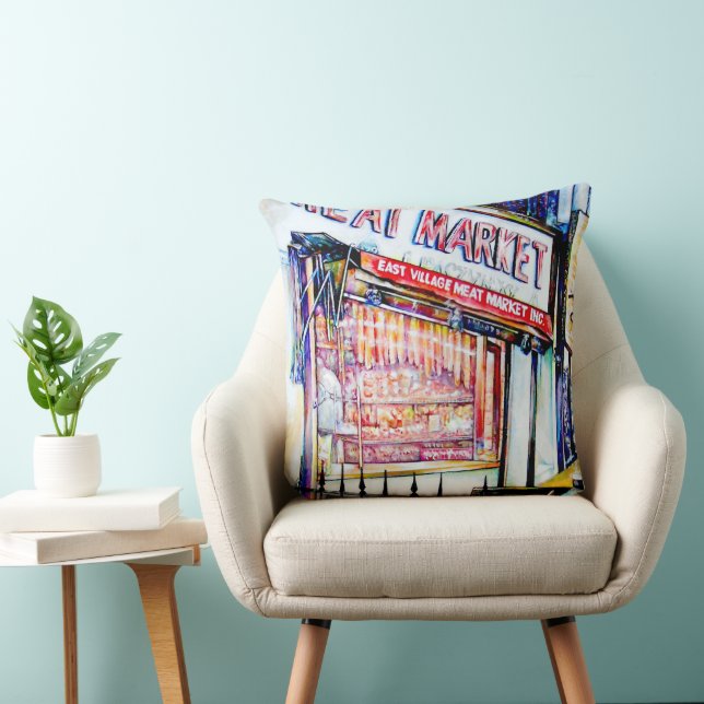 The East Village's Garden of Wisdom Throw Pillow (Chair)
