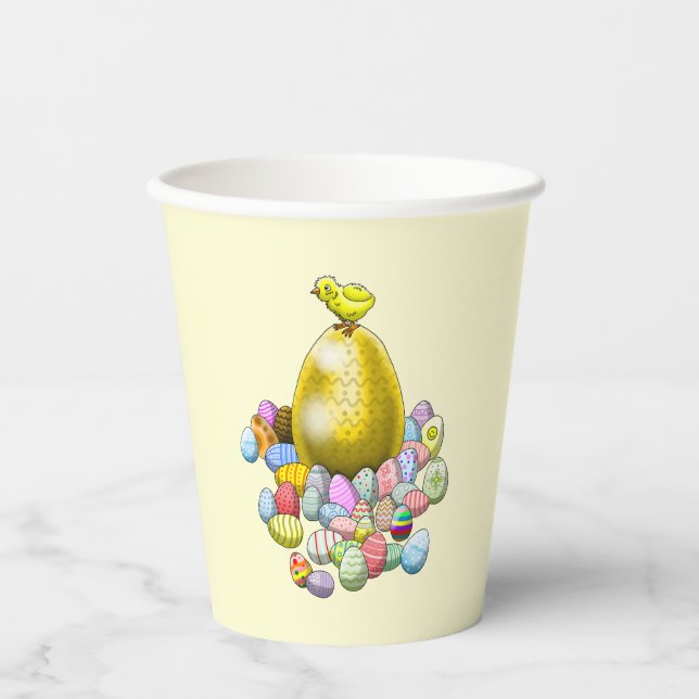 The Easter Chick and the Golden Easter Egg Paper Cups (Front)