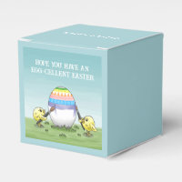 The Easter egg is painted by the chicks