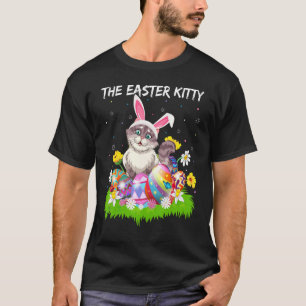 The Easter Kitty Egg Hunt Bunny Ear Kitty Cat East T-Shirt