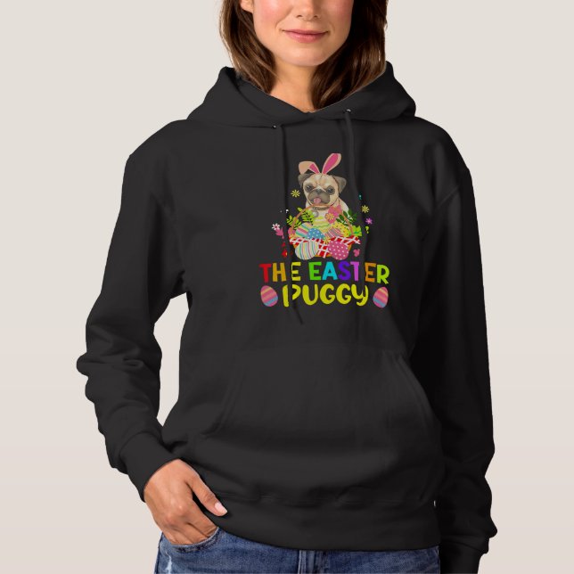 The Easter Puggy Pub Dog Easter Hoodie (Front)