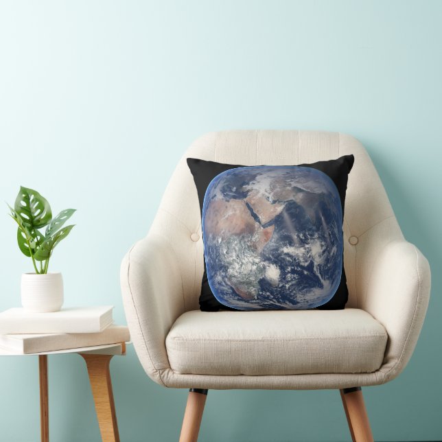 The Eastern Hemisphere On Planet Earth. Throw Pillow (Chair)