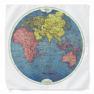The Eastern Hemisphere Vintage Map Bandanna