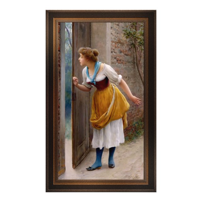 The Eavesdropper by Eugen von Blaas Photo Print (Front)