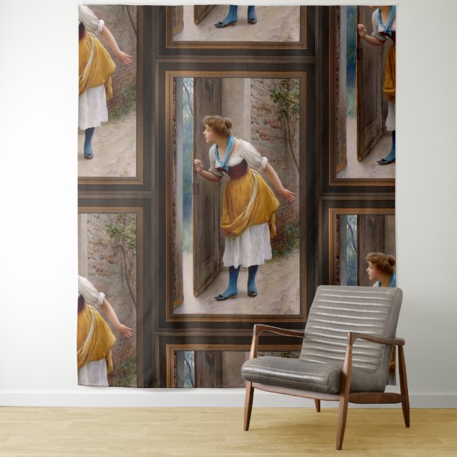 The Eavesdropper by Eugen von Blaas Tapestry (In Situ)