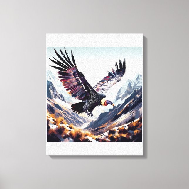 the Ecuadorian condor flying Canvas Print (Front)