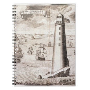 The Eddystone Lighthouse, engraved by Hendrick Hul Notebook