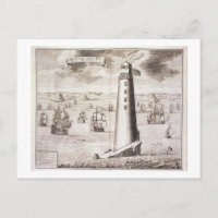 The Eddystone Lighthouse, engraved by Hendrick Hul