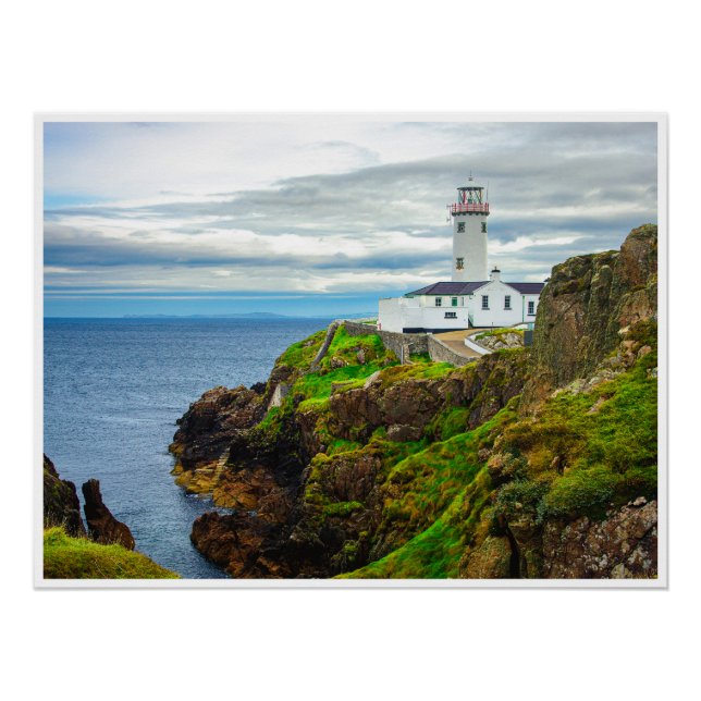 The "Edge of the World" at Fanad Head Lighthouse Poster (Front)