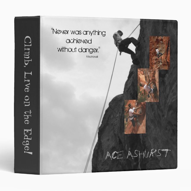 The Edge Rock Climbing Back to School Binder (Front/Spine)