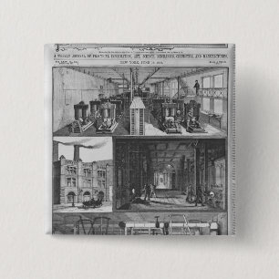 The Edison Electric Illuminating Co's Station 2 Inch Square Button