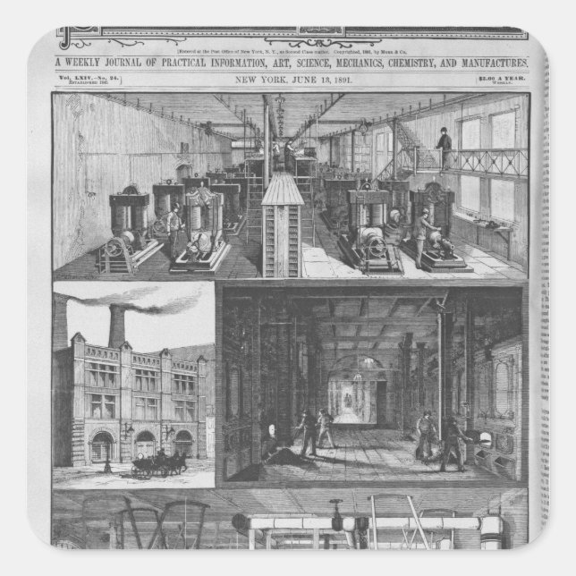 The Edison Electric Illuminating Co's Station Square Sticker (Front)