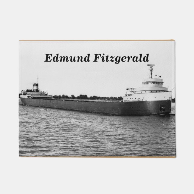 The Edmund Fitzgerald Mighty Fitz to Customize Doormat (Front)