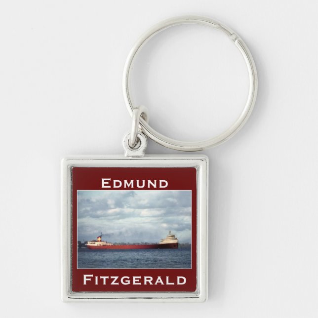 The Edmund Fitzgerald on the St. Clair River Keychain (Front)
