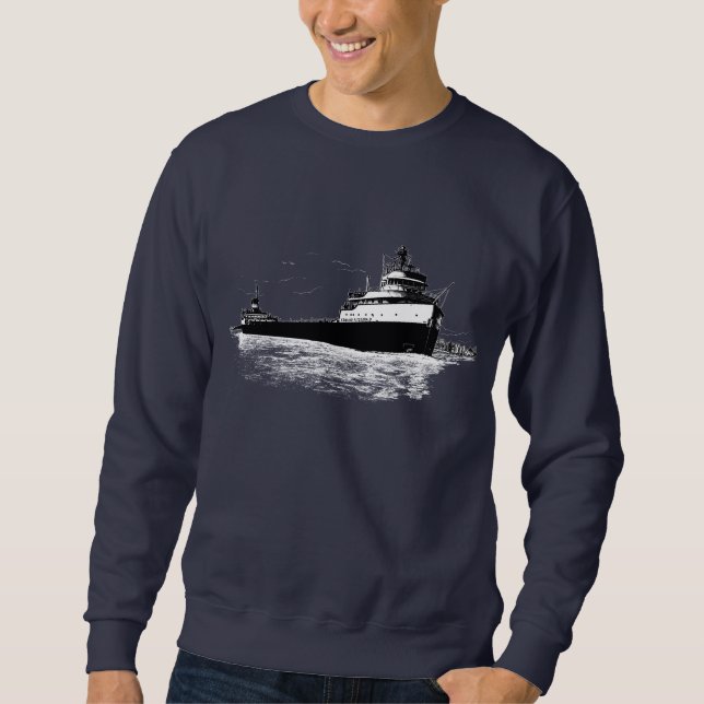 The Edmund Fitzgerald on the St. Clair River Sweatshirt (Front)