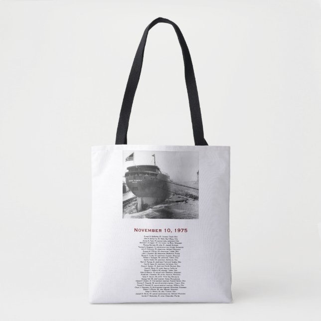 The Edmund Fitzgerald Tote Bag (Front)