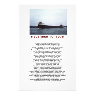 The Edmund Fitzgerald with Crew Names Gift Box Photo Print