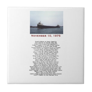 The Edmund Fitzgerald with Crew Names Gift Box Tile