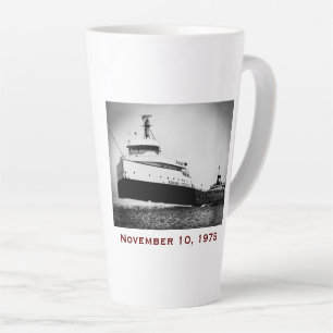 The Edmund Fitzgerald with Crew Names Latte Mug