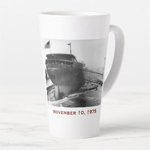 The Edmund Fitzgerald with Crew Names Latte Mug