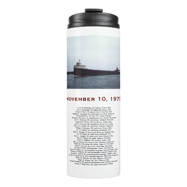 The Edmund Fitzgerald with Crew Names Mug (Front)