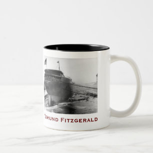 The Edmund Fitzgerald with Crew Names Two-Tone Coffee Mug
