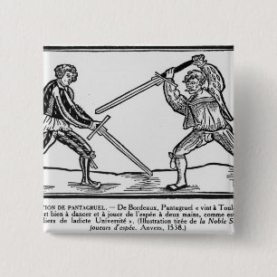 The Education of Pantagruel, illustration 2 Inch Square Button