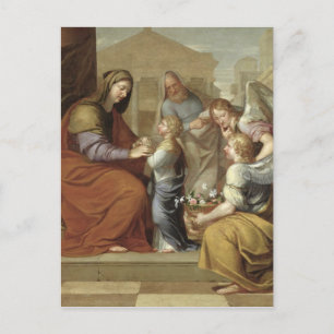 The Education of the Virgin, 1658 Postcard