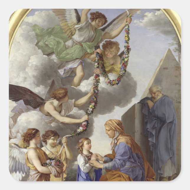 The Education of the Virgin Square Sticker (Front)