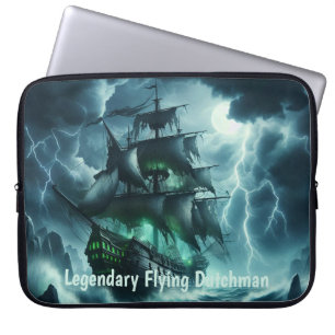 The Eerie Flying Dutchman  A Ghost Ship of the Sea Laptop Sleeve