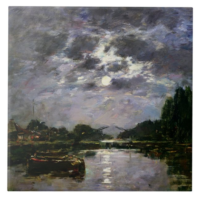 The Effect of the Moon, 1891 (oil on canvas) Tile (Front)