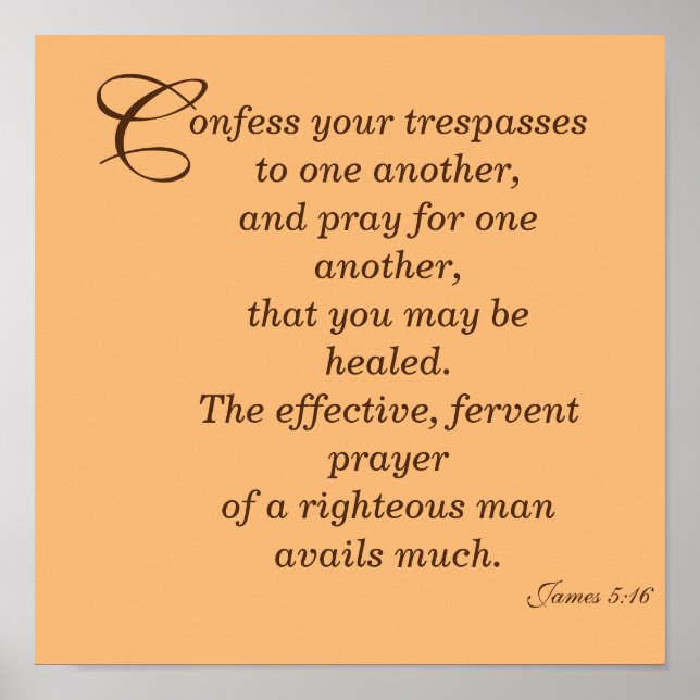 The effective, fervent prayer poster (Front)