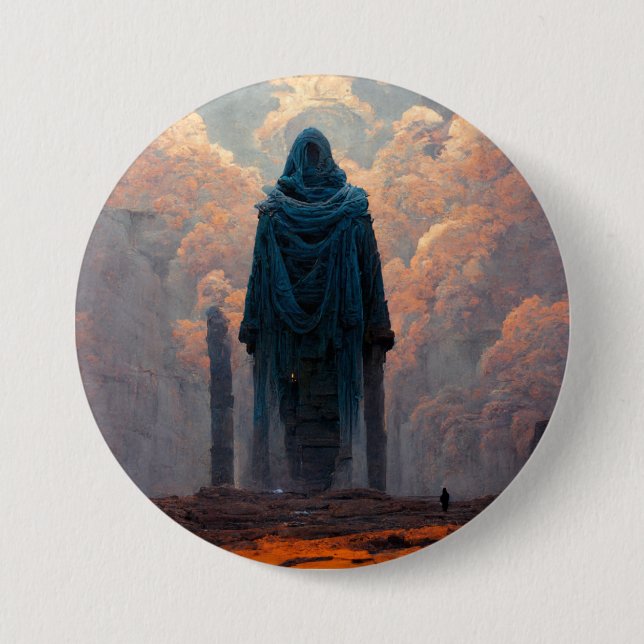 The Effigy Fantasy Sci-Fi Art 3 Inch Round Button (Front)
