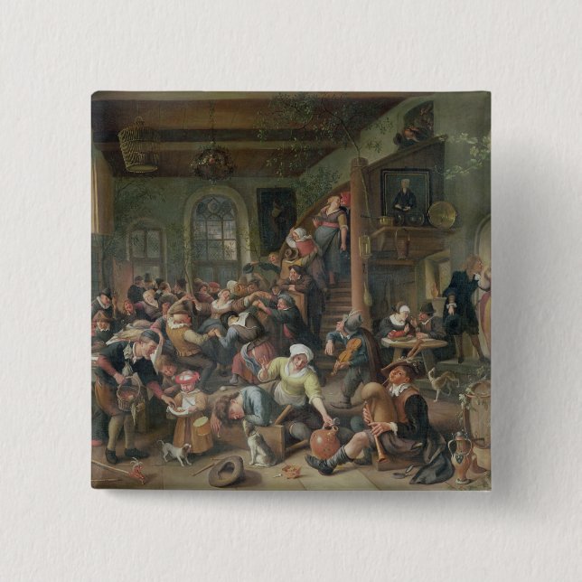 The Egg Dance 2 Inch Square Button (Front)