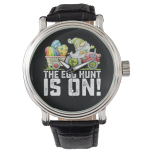 The Egg Hunt Is On Gnome Funny Easter Watch