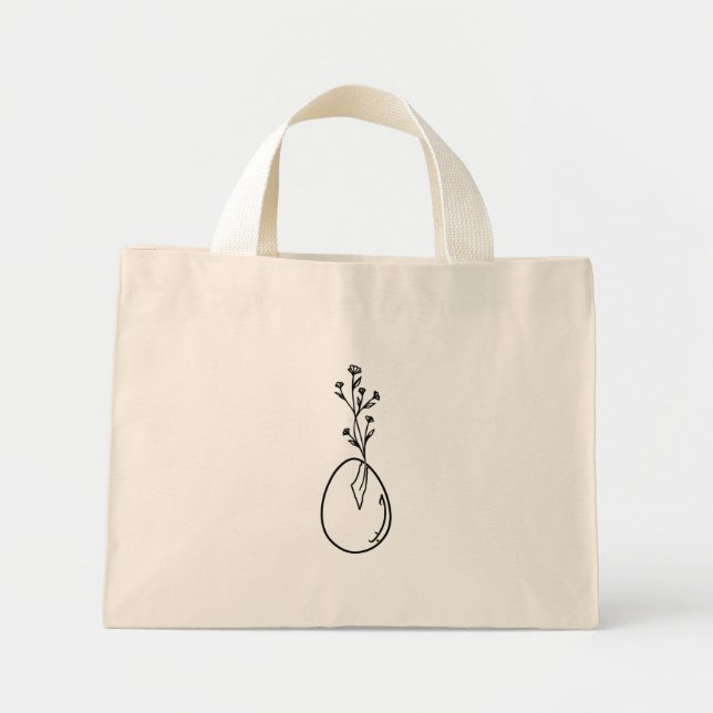 The Egg shell with the Palestinian map Large Tote (Front)