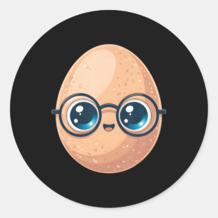 The Egg Teacher Halloween Food Design Classic Round Sticker