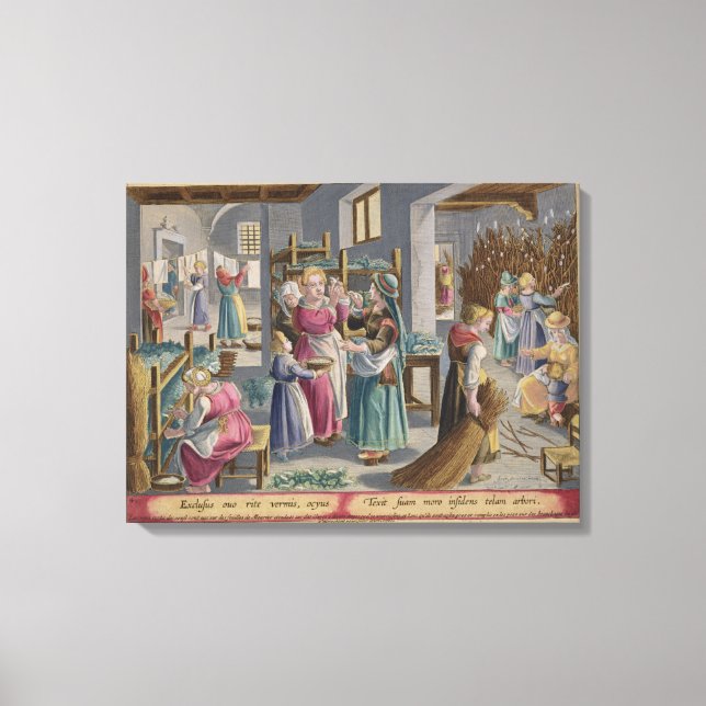 The Eggs Duly Hatch into Worms, they are Covered b Canvas Print (Front)