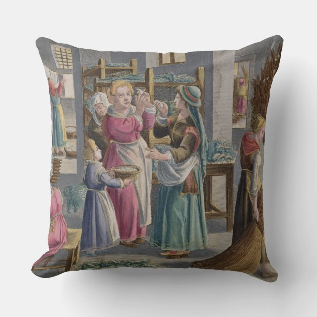 The Eggs Duly Hatch into Worms, they are Covered b Throw Pillow (Front)