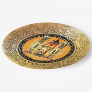 The egypt god anubis paper plate