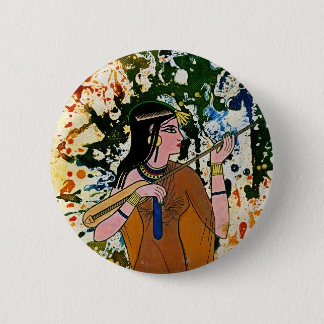 The Egyptian Enchantress by Michael Moffa 2 Inch Round Button (Front)