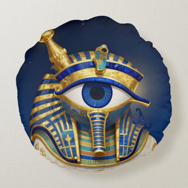 The Egyptian Eye´1 Round Pillow (Back)