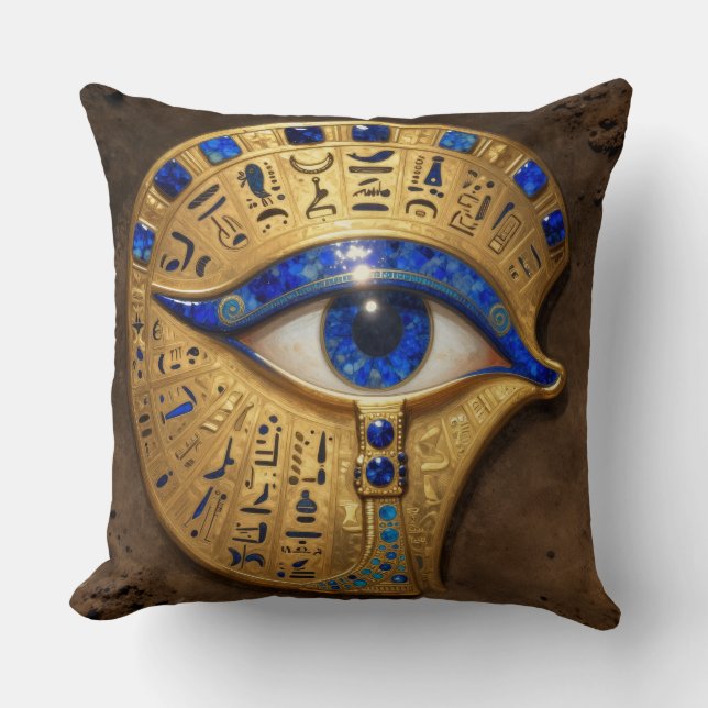 The Egyptian Eye´7 Throw Pillow (Front)